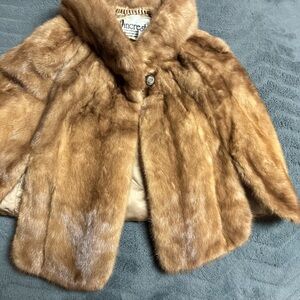 Mink Fabulous Furs Tan Cape